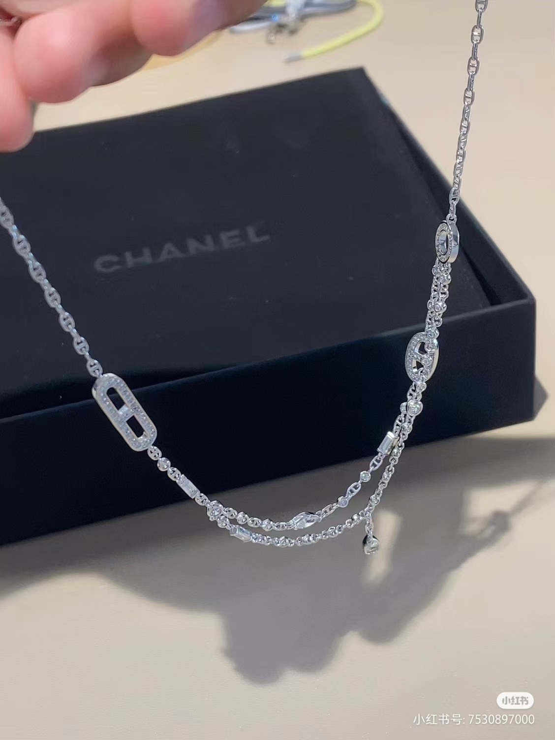 Replica Hermes Pig Nose Teardrop Diamond Pendant Necklace