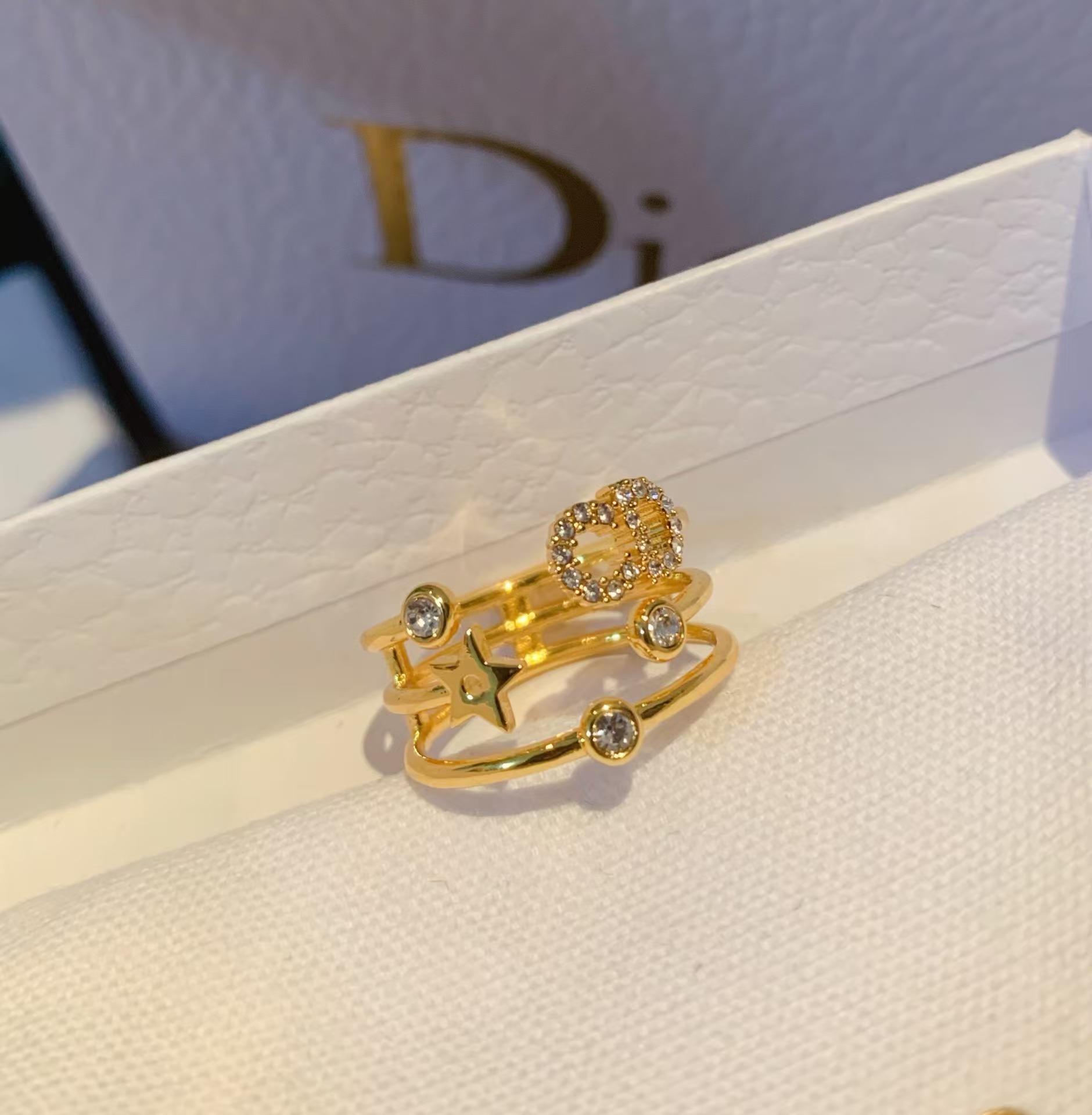 Replica Dior CD Three Layers Ring