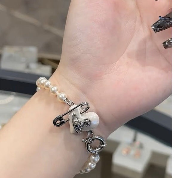 Replica Vivienne Westwood Paperclip Heart Bracelet