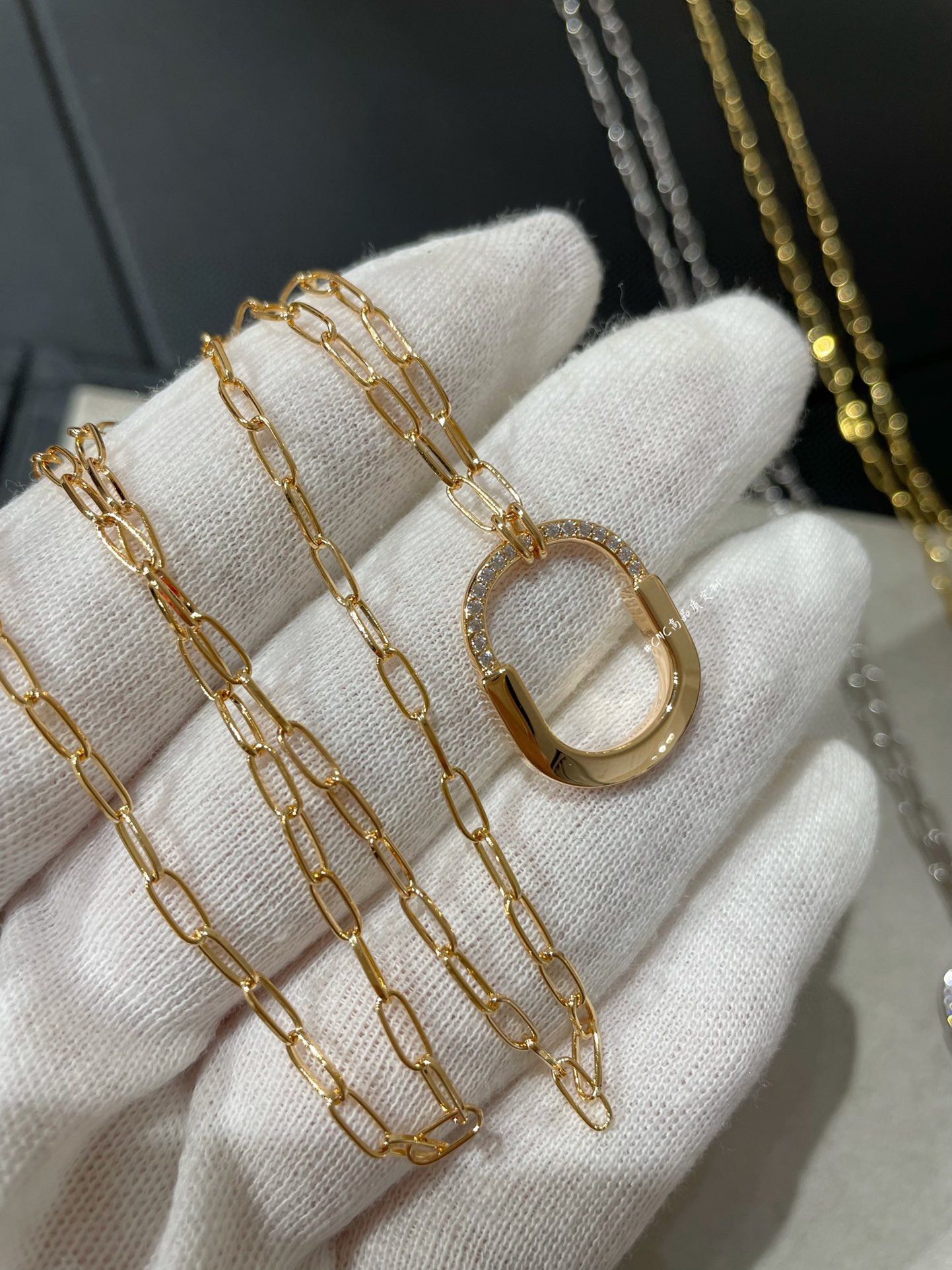 Replica Tiffany Long Lock Pendant Necklace
