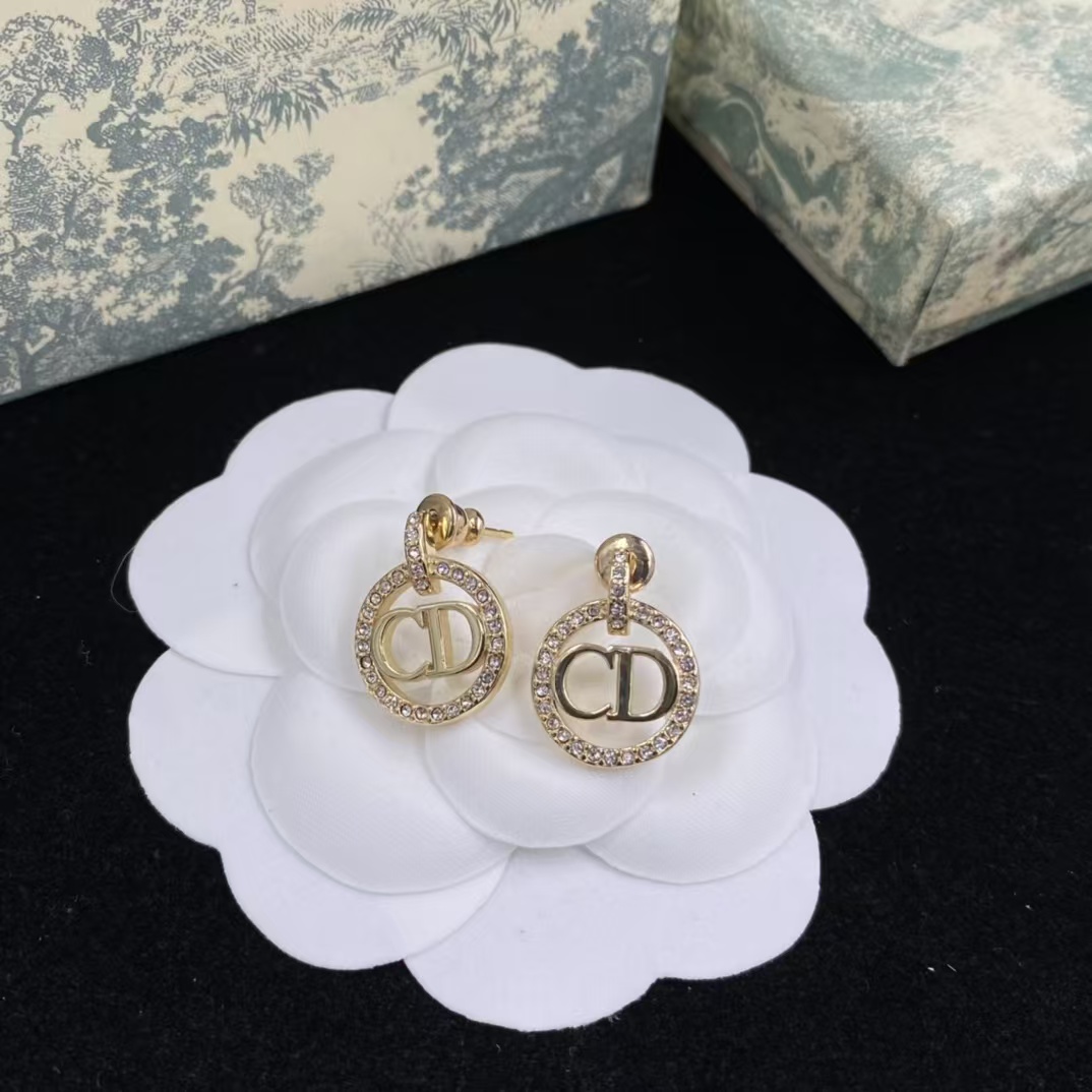Replica Dior Round Hoop CD Earrings