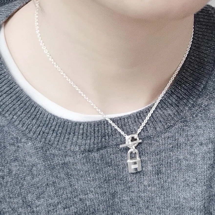 Replica Hermes OT Clasp Lock Pendant Necklace
