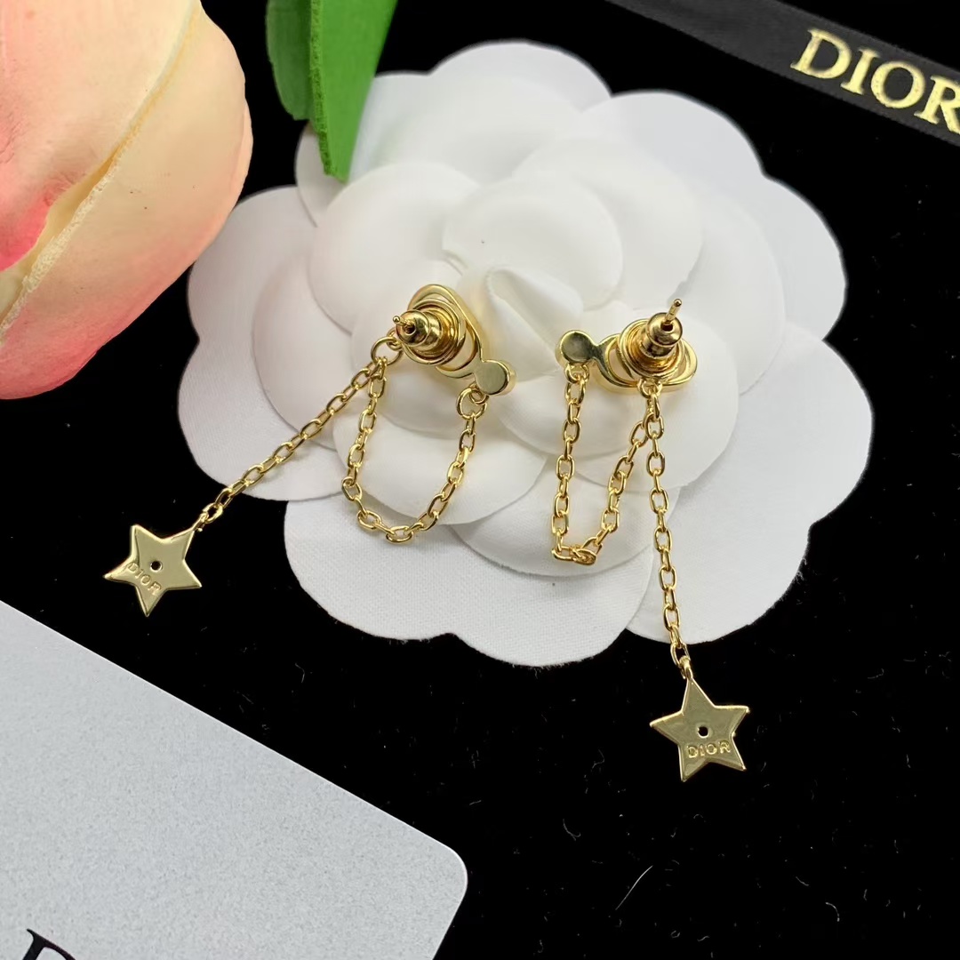 Replica Dior Star Dangle Long Earrings