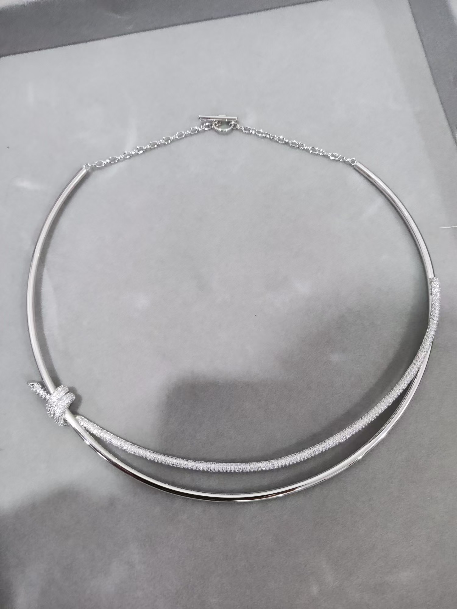 Replica Tiffany Knot Double Row Hinged Necklace