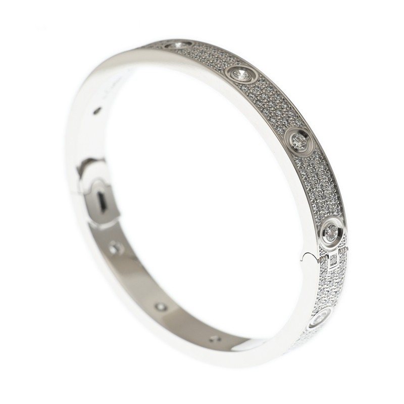 Replica NEW CARTIER LOVE BRACELET N6033602 18kt WHITE GOLD & DIAMONDS  SILVER