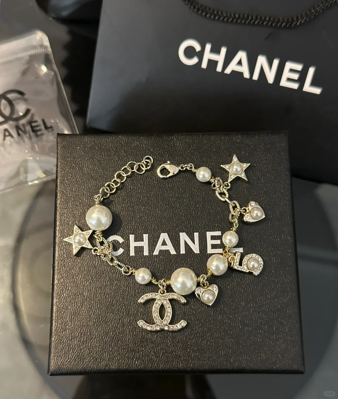Replica Chanel Heart Star NO.5 Pearl Bracelet