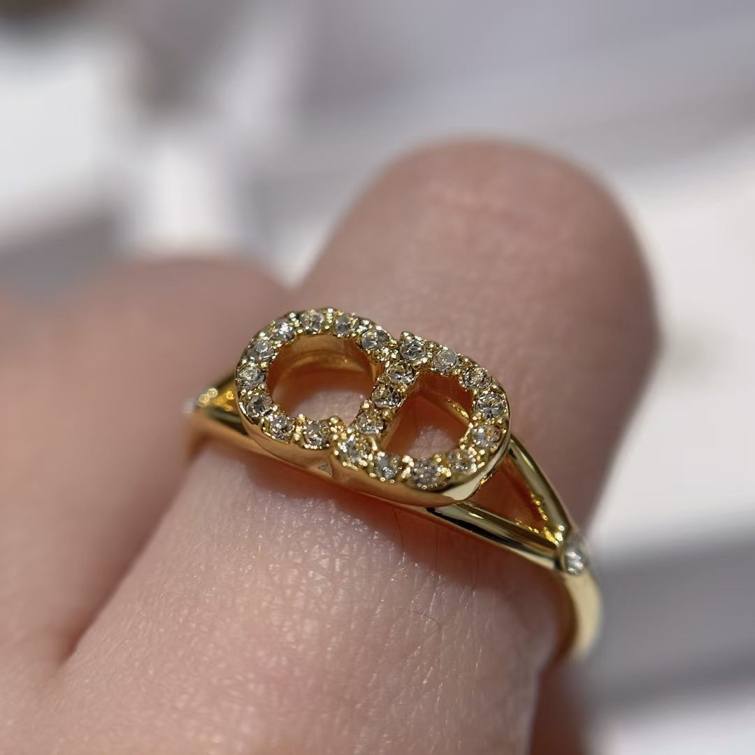 Replica Dior CD Paved Diamond Ring