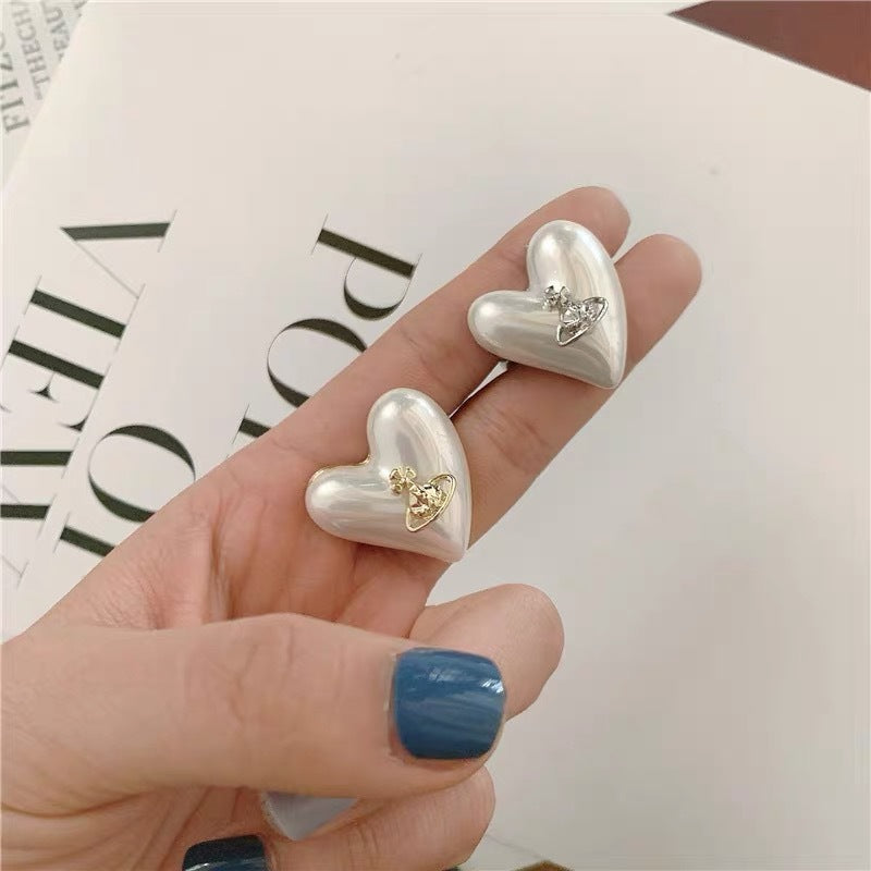 Replica Vivienne Westwood Heart Saturn Earrings
