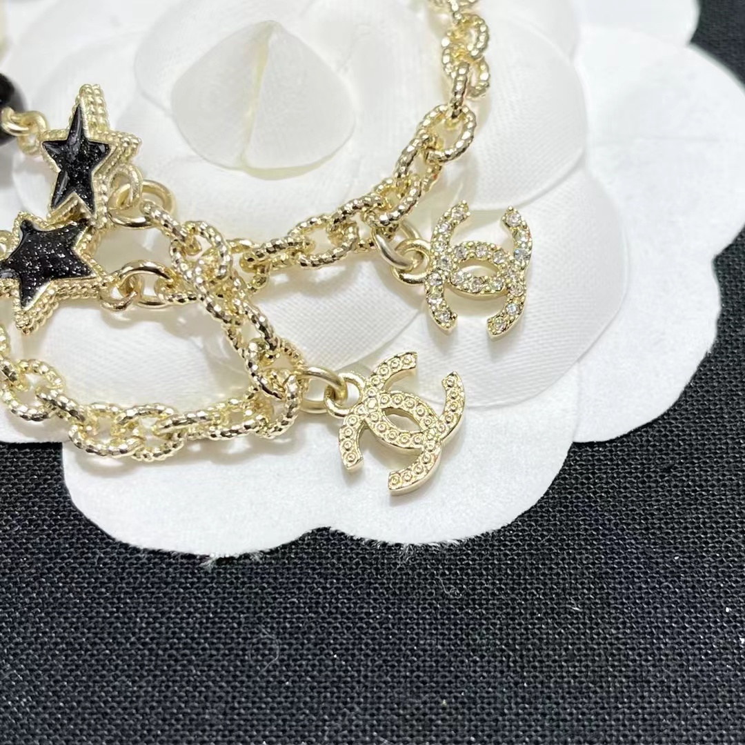 Replica Chanel Moon Star Pearl Charms Necklace