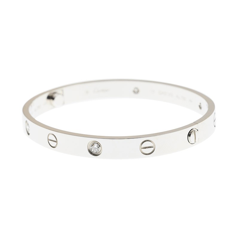 Replica NEW CARTIER LOVE BRACELET B6070117 18kt WHITE GOLD & DIAMONDS  SILVER