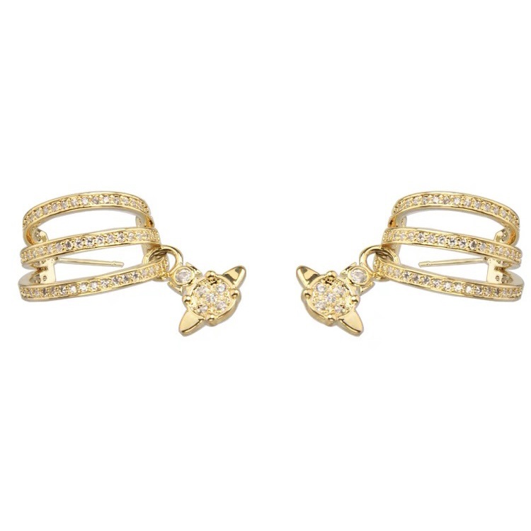 Replica Vivienne Westwood C Shape Saturn Drop Earrings