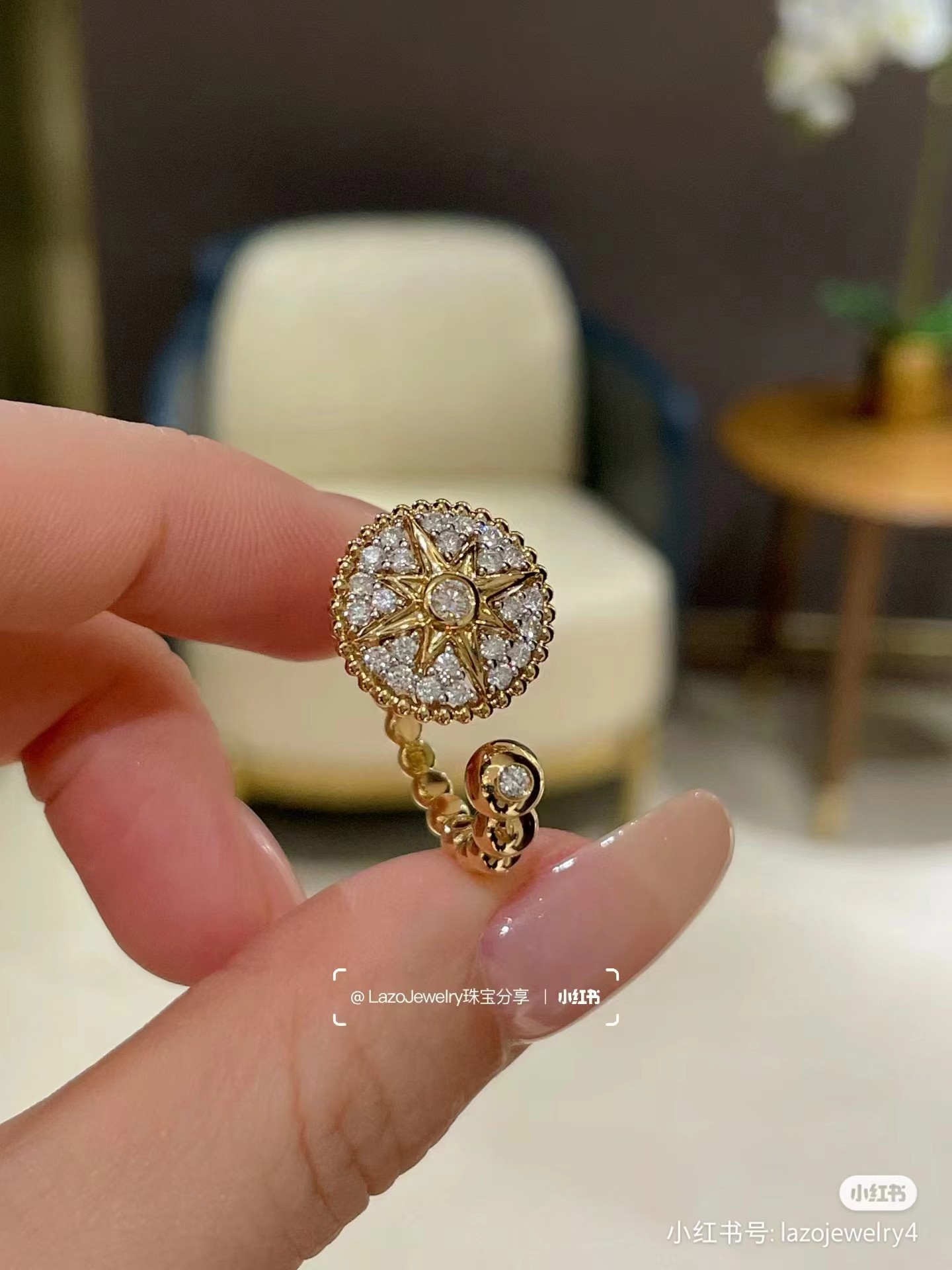 Replica Dior North Star Rose Des Vents Ring