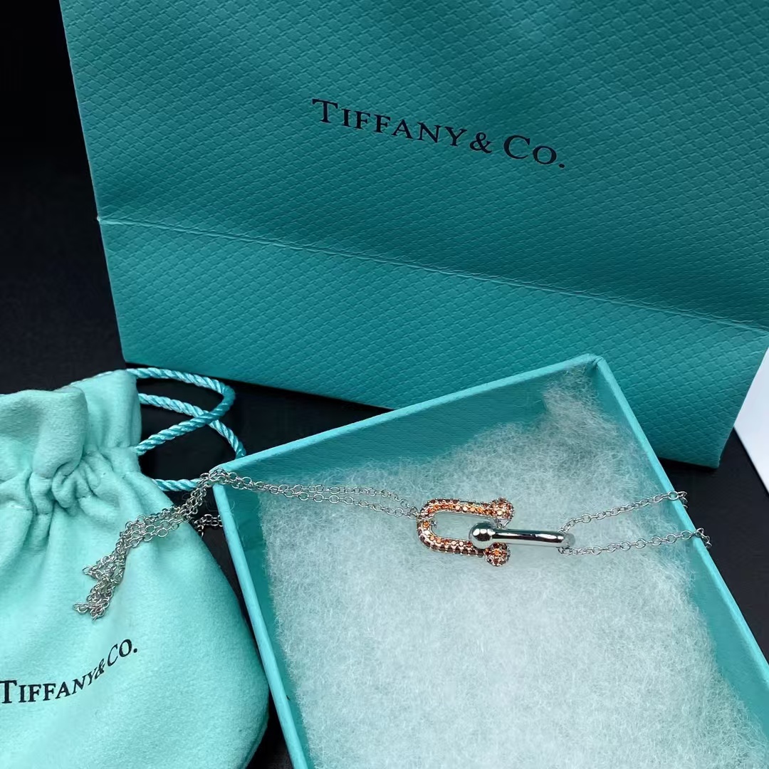 Replica Tiffany Large Double Link Pendant Necklace