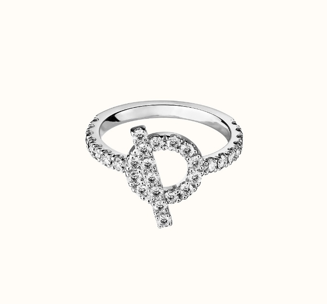 Replica Hermes Diamond Paved Q Ring
