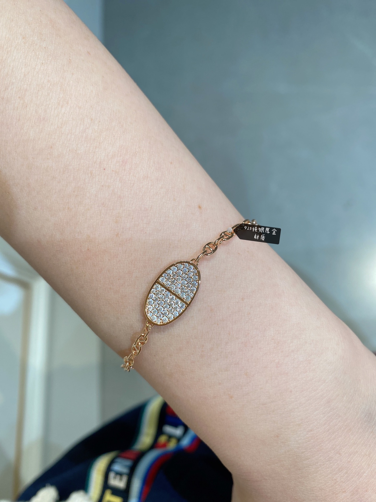 Replica Hermes New Diamond Paved Pig Nose Bracelet