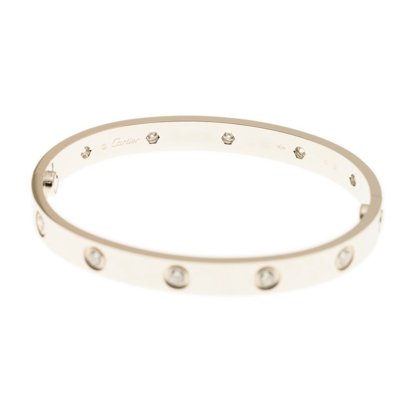 Replica NEW CARTIER LOVE BRACELET B6040716 18kt WHITE GOLD & DIAMONDS  SILVER