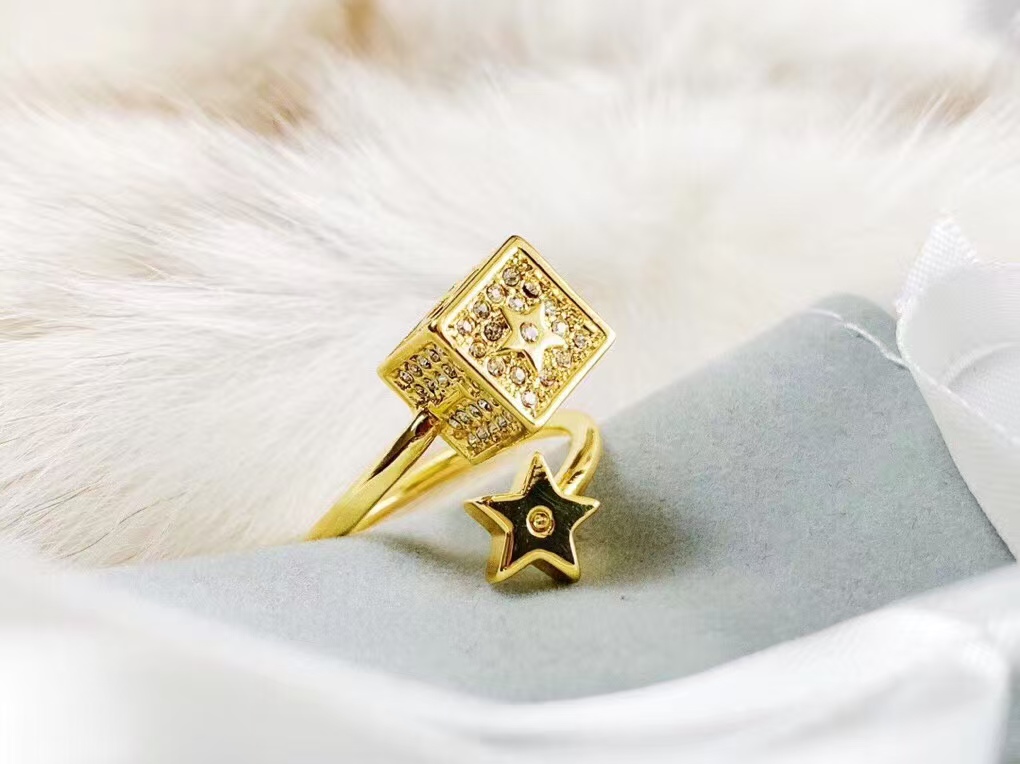 Replica Dior Cube and Star Open Ring