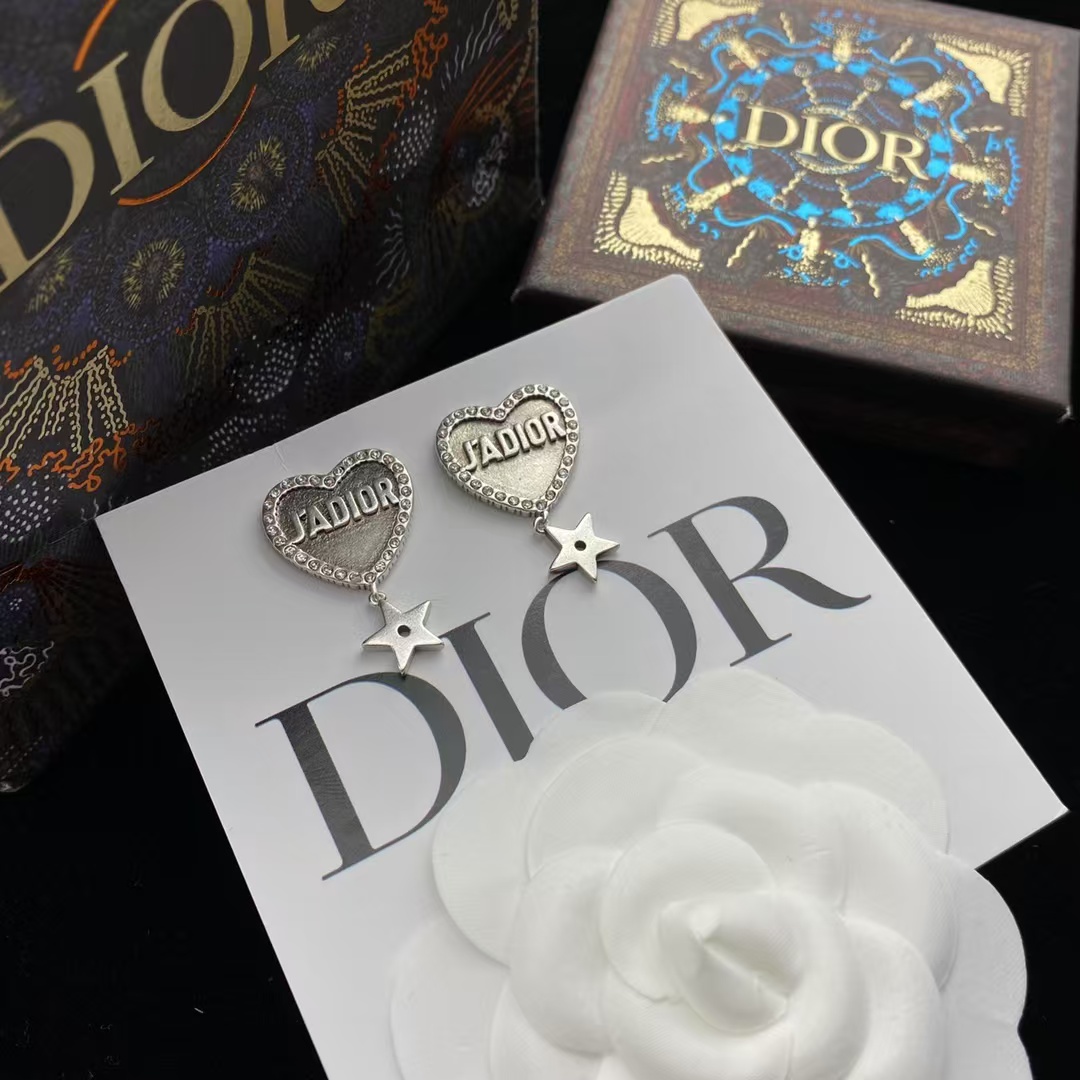 Replica Dior JADIOR Heart with Star Drop Earrings