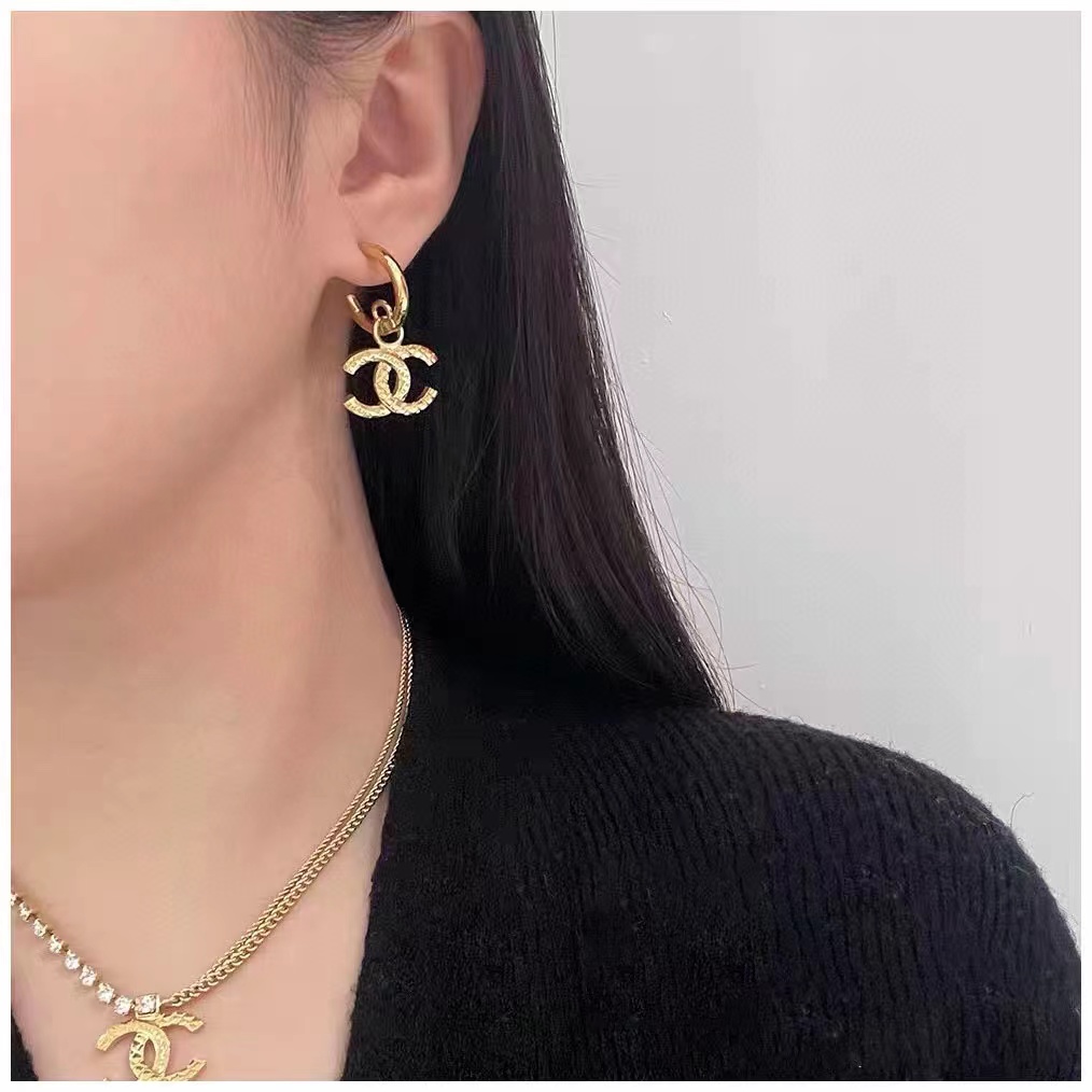 Replica Chanel Golden Double C Earrings