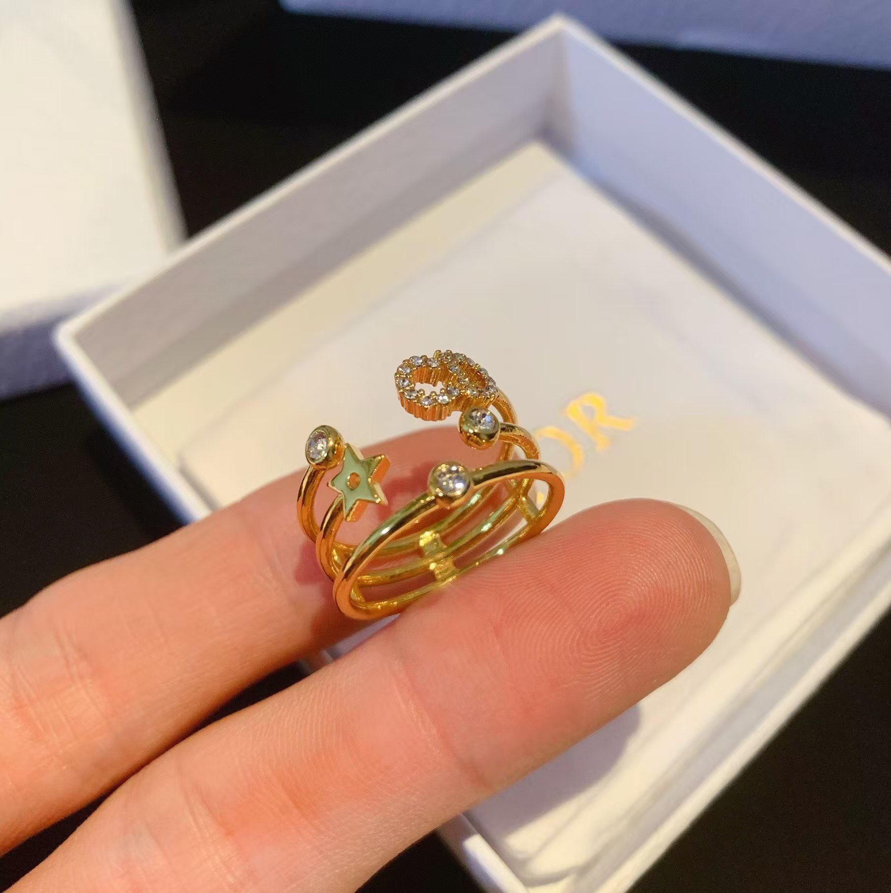 Replica Dior CD Three Layers Ring
