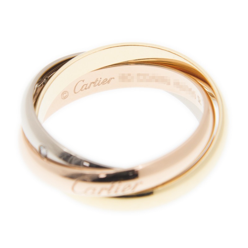 Replica NEW CARTIER TRINITY RING B4088551 18kt ROSE GOLD & WHITE GOLD & YELLOW GOLD GOLD/SLIVER