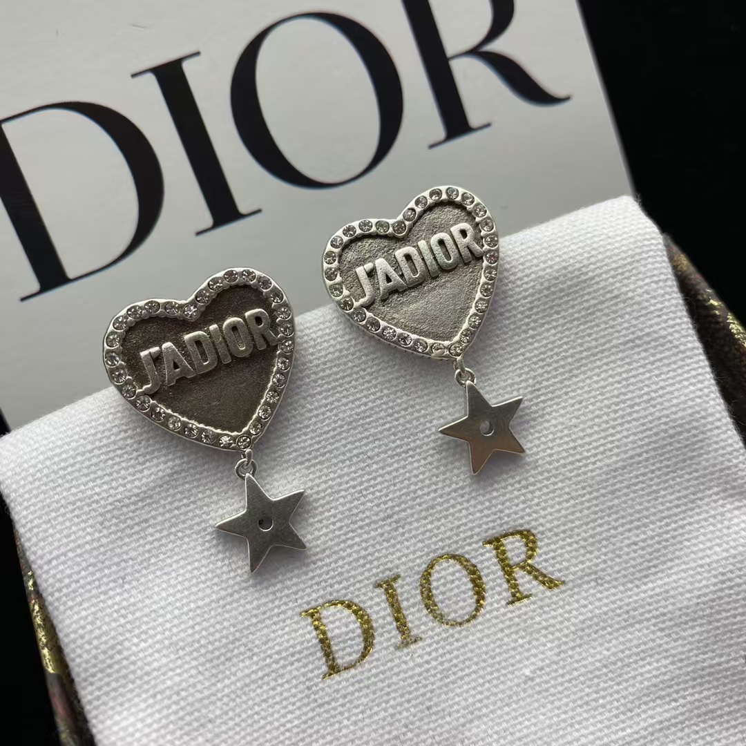 Replica Dior JADIOR Heart with Star Drop Earrings