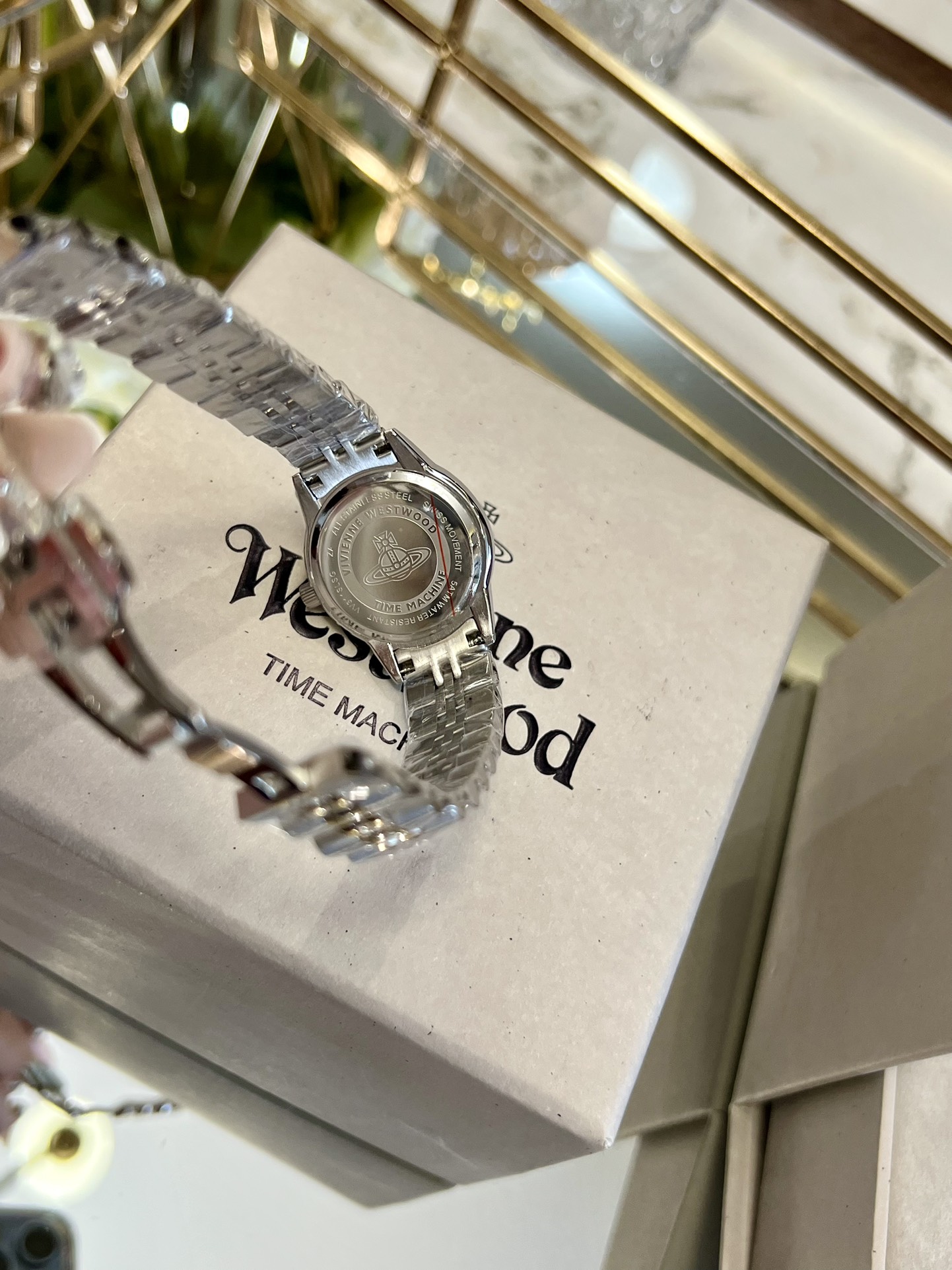 Replica Vivienne Westwood Silver Gold Mixed Color Band Watch - 30MM