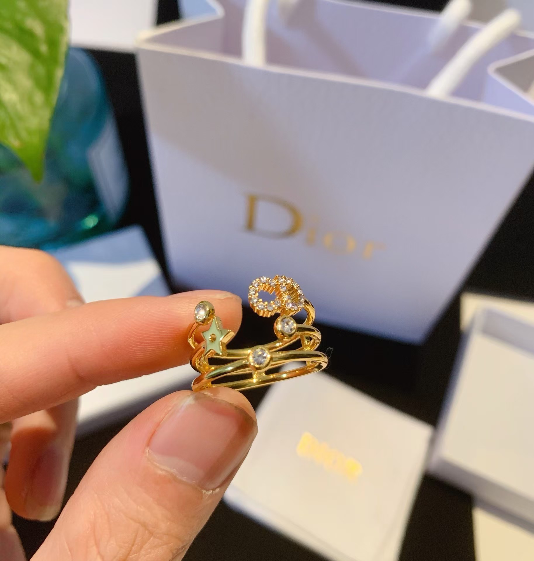 Replica Dior CD Three Layers Ring