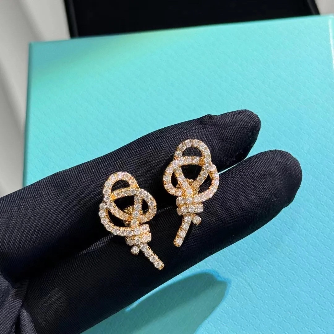 Replica Tiffany Woven Rope Knot Earrings