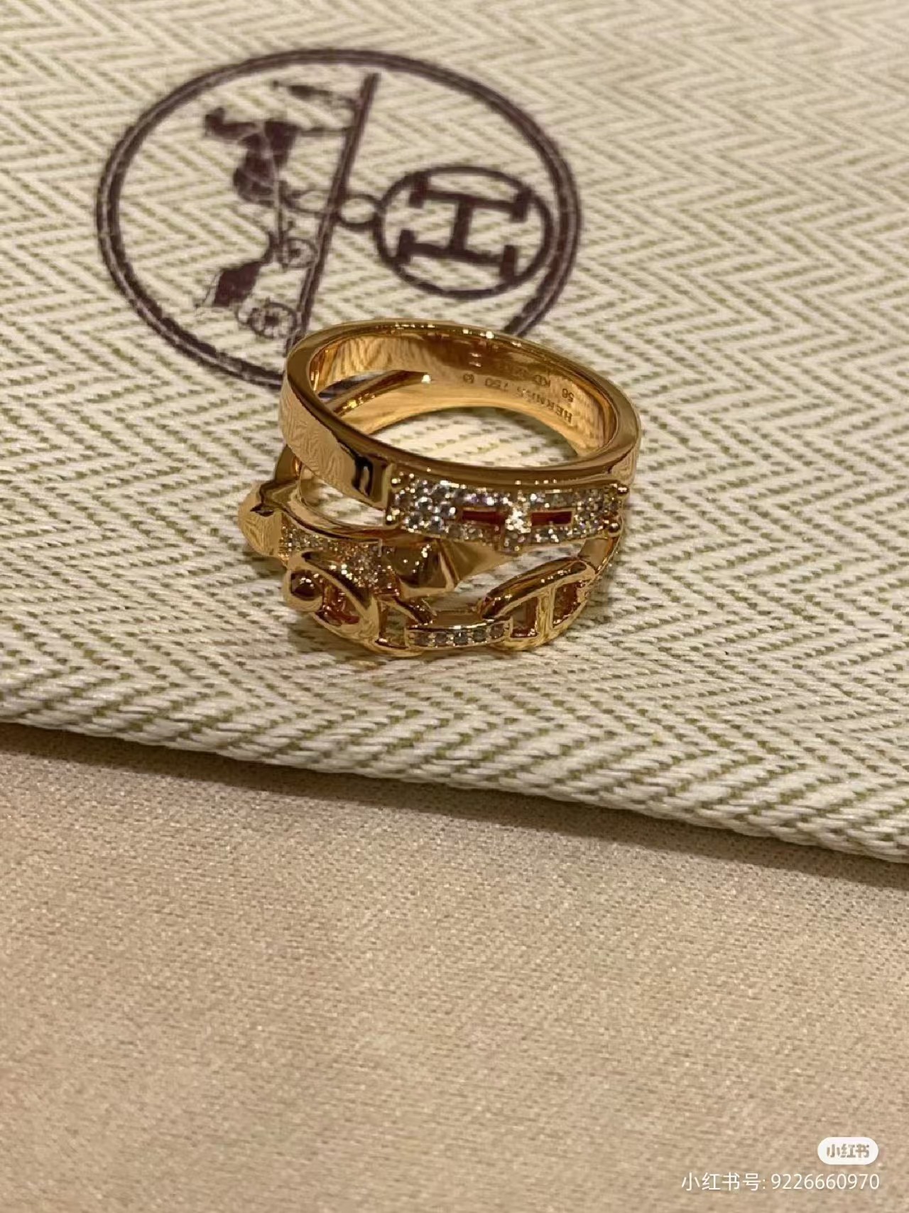 Replica Hermes Chaine D'ancre Enchainee Ring