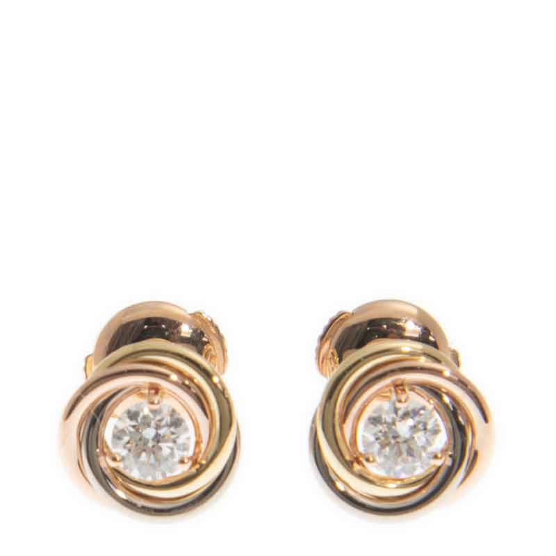 Replica NEW CARTIER TRINITY EARRING B8045300 18kt ROSE GOLD & WHITE GOLD & YELLOW GOLD PINK GOLD/SILVER