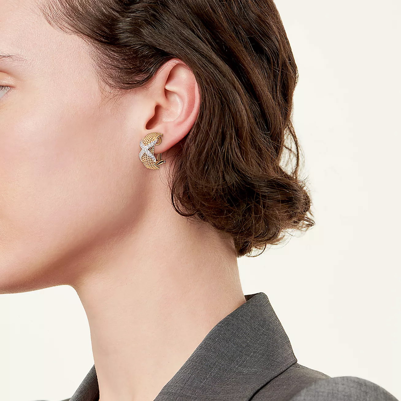 Replica Tiffany Rope Six-Row Ear Clips Earrings