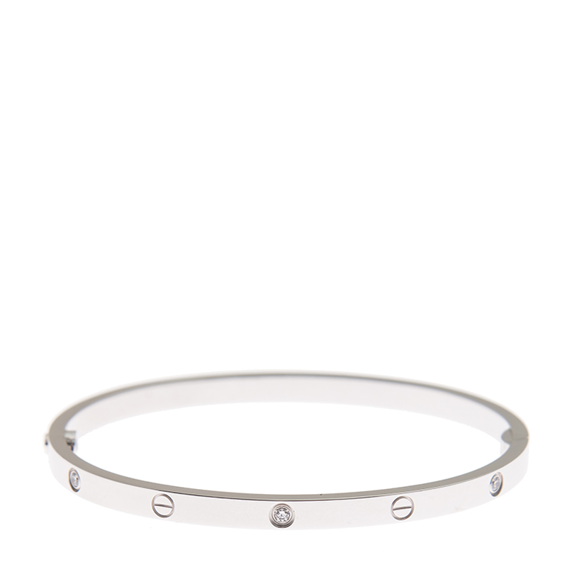 Replica NEW CARTIER LOVE BRACELET B6047717 18kt WHITE GOLD  SILVER