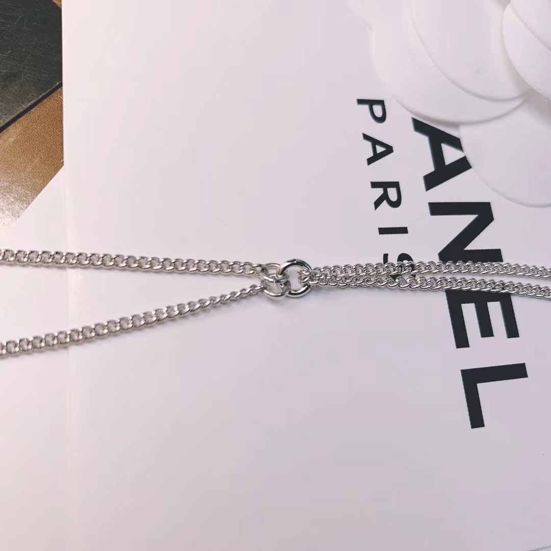 Replica Chanel Silver Color Tassel Pendant Necklace