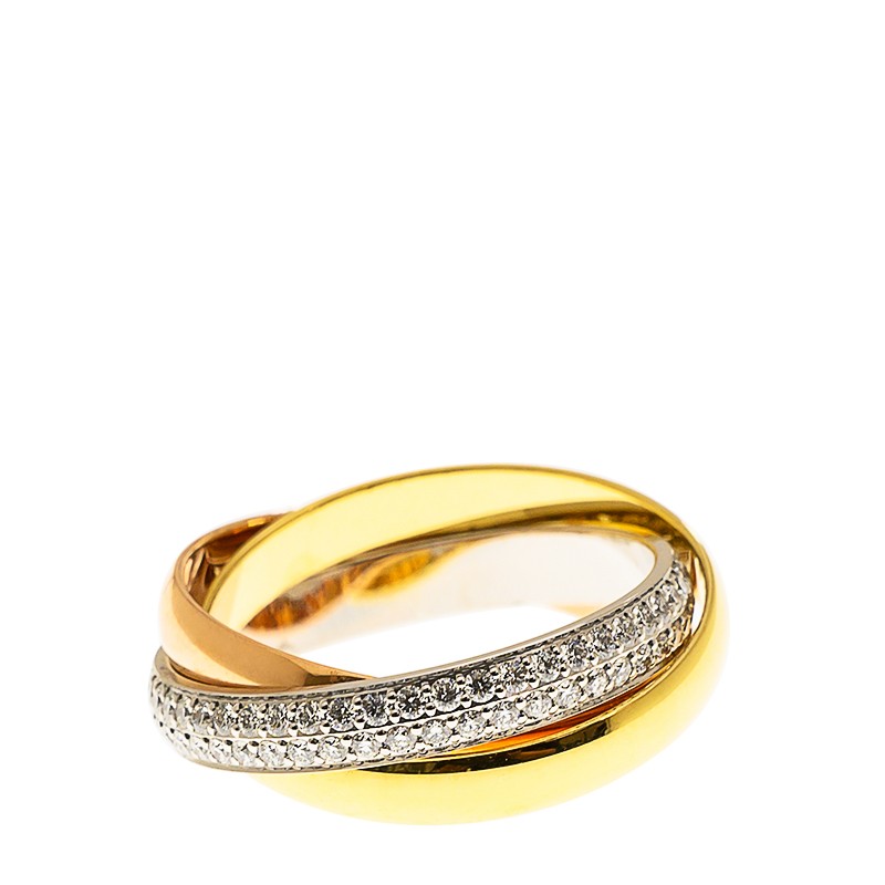 Replica NEW CARTIER TRINITY RING B4086049 18kt ROSE GOLD & WHITE GOLD & YELLOW GOLD PINK GOLD/SILVER