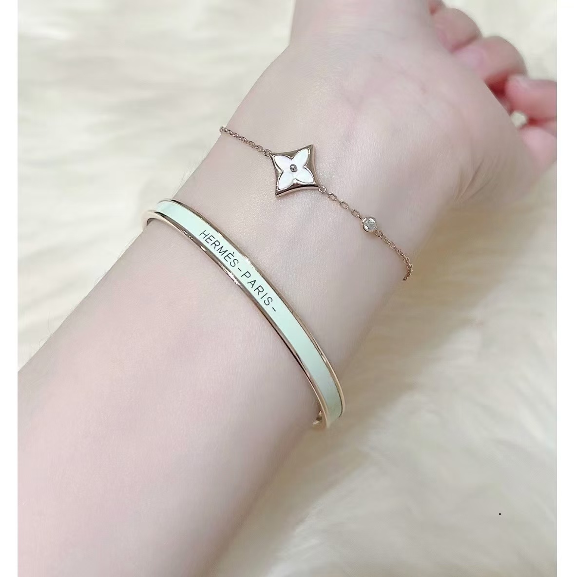 Replica Hermes Colorful Enamel Bracelet