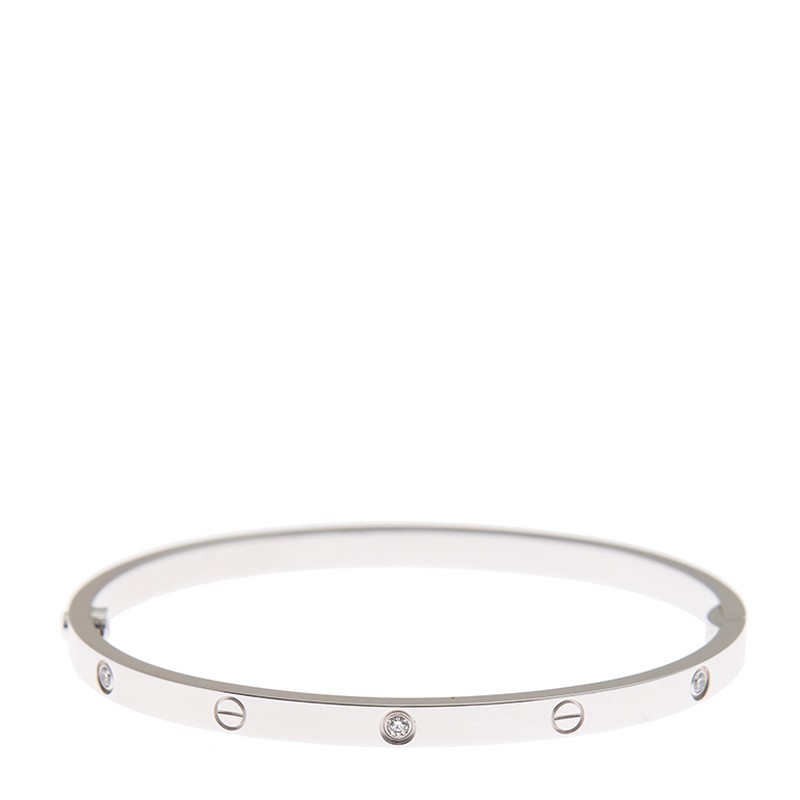 Replica NEW CARTIER LOVE BRACELET B6047717 18kt WHITE GOLD  SILVER