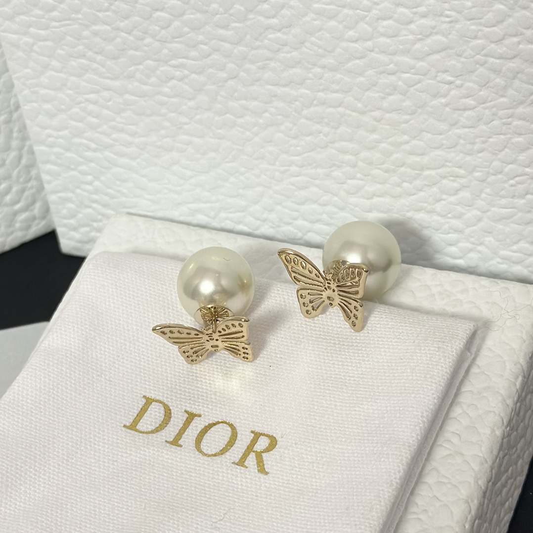 Replica Dior Hollow Butterfly Stud Earrings