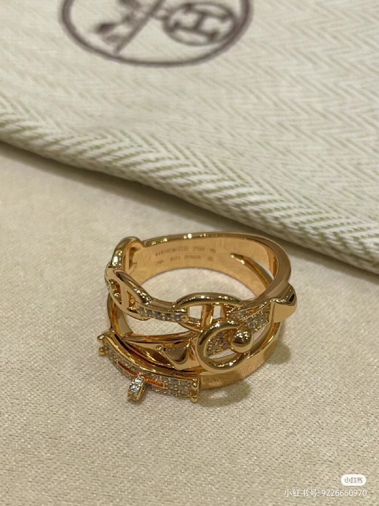 Replica Hermes Chaine D'ancre Enchainee Ring