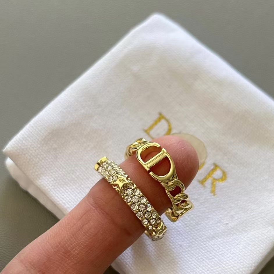 Replica Dior CD Star Stacking Rings - 2 Pieces