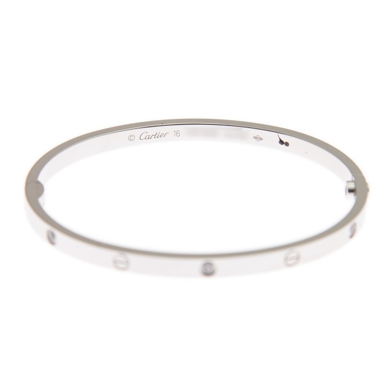 Replica NEW CARTIER LOVE BRACELET B6047715 18kt WHITE GOLD  SILVER