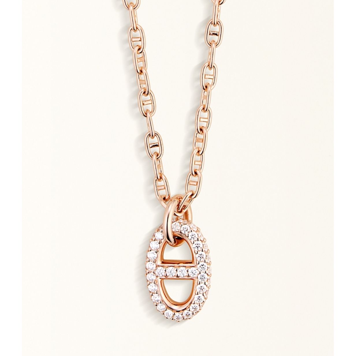 Replica Hermes Pig Nose Pendant Necklace