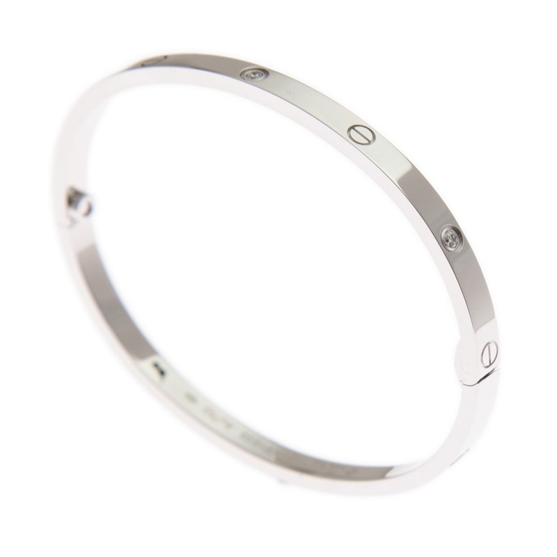 Replica NEW CARTIER LOVE BRACELET B6047715 18kt WHITE GOLD  SILVER
