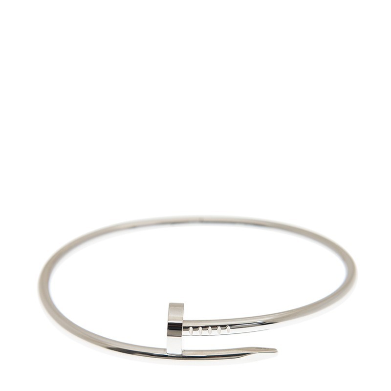 Replica NEW CARTIER JUSTE UN CLOU BRACELET B6048318 18kt WHITE GOLD SILVER Super