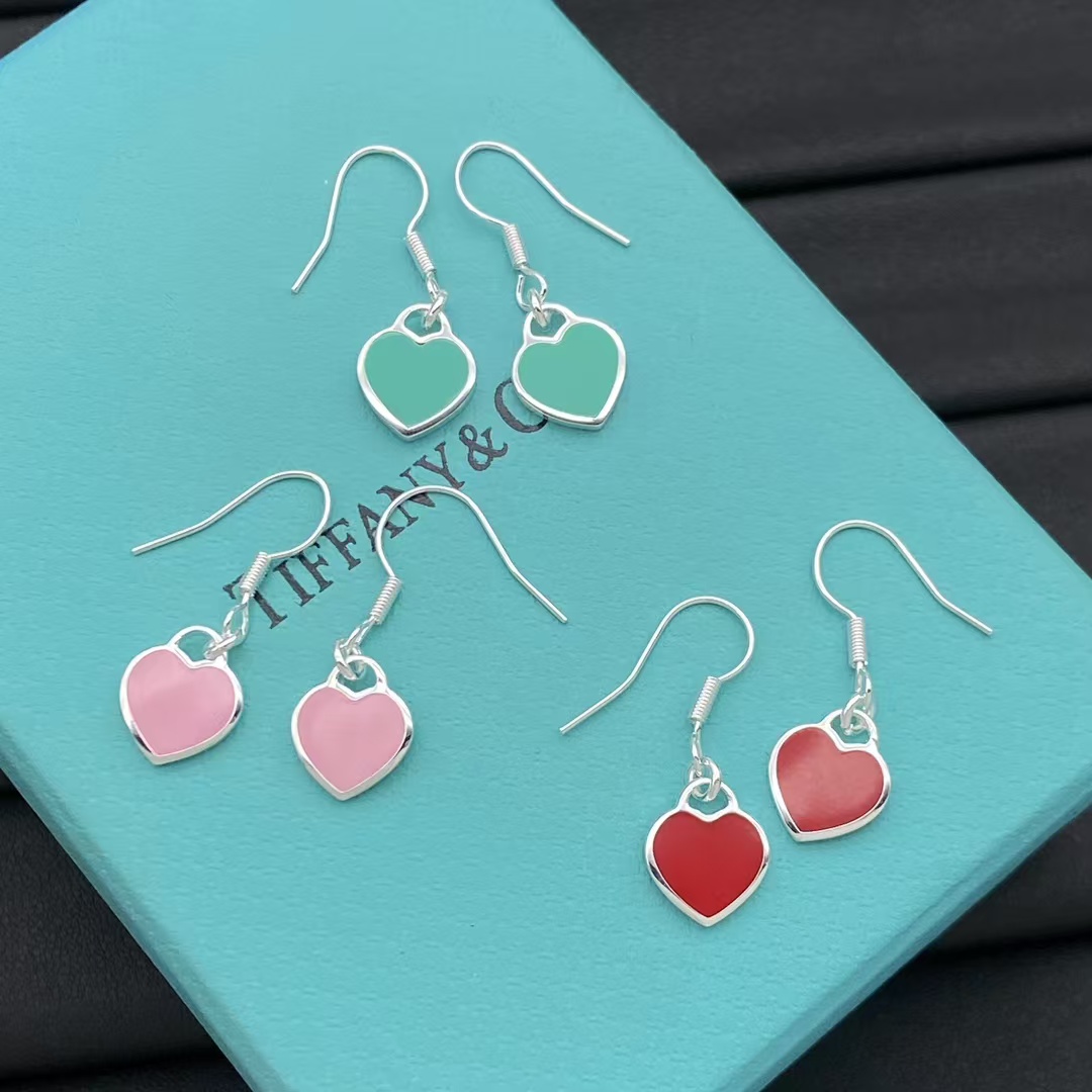 Replica Tiffany Hook Heart Drop Earrings