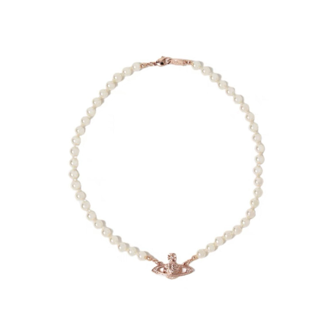Replica Vivienne Westwood Saturn Pendant Pearl Necklace