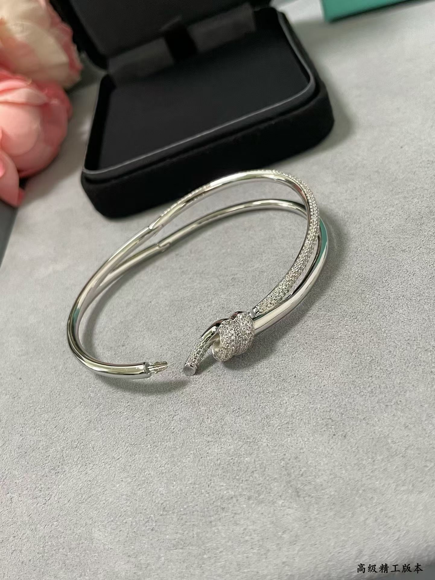 Replica Tiffany Knot Double Row Hinged Bangle