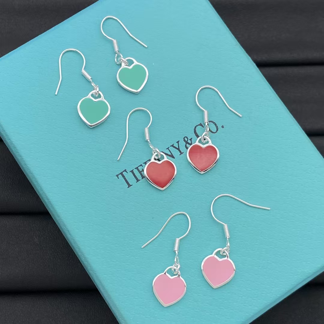 Replica Tiffany Hook Heart Drop Earrings