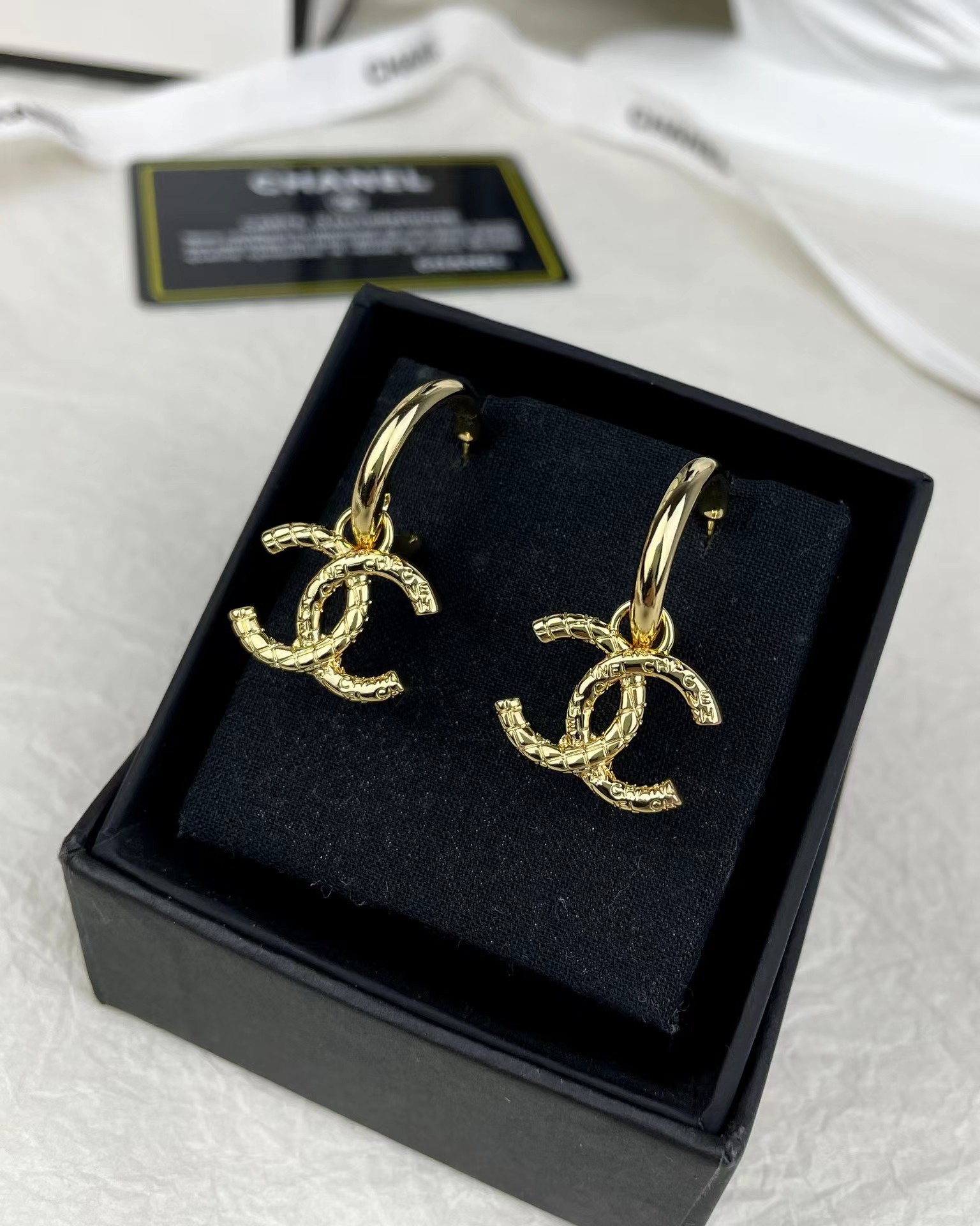 Replica Chanel Golden Double C Earrings