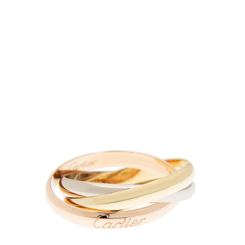 Replica NEW CARTIER TRINITY RING B4086156 18kt ROSE GOLD & WHITE GOLD & YELLOW GOLD GOLD/SLIVER